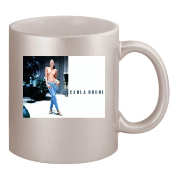 Carla Bruni 11oz Metallic Silver Mug