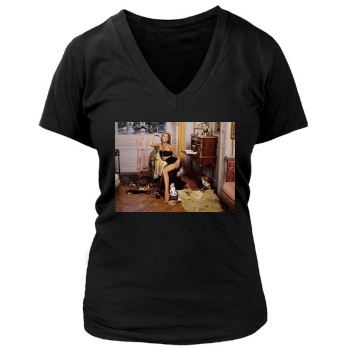 Carla Bruni Women's Deep V-Neck TShirt