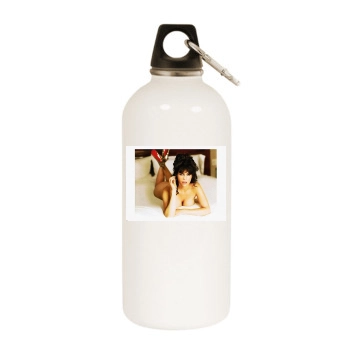 Carla Gugino White Water Bottle With Carabiner