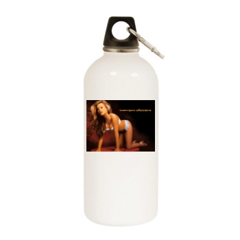 Carmen Electra White Water Bottle With Carabiner