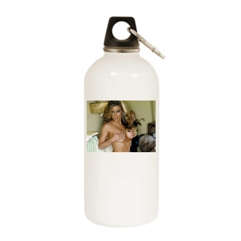 Carmen Electra White Water Bottle With Carabiner