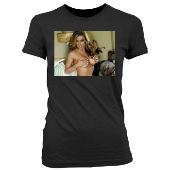 Carmen Electra Women's Junior Cut Crewneck T-Shirt