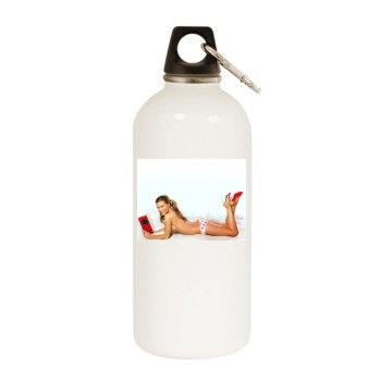 Carmen Electra White Water Bottle With Carabiner