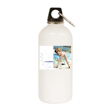 Carmen Electra White Water Bottle With Carabiner