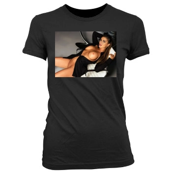 Carmen Electra Women's Junior Cut Crewneck T-Shirt