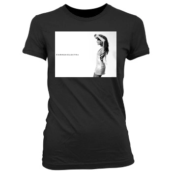 Carmen Electra Women's Junior Cut Crewneck T-Shirt