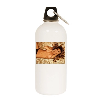 Carmen Electra White Water Bottle With Carabiner