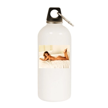 Carmen Electra White Water Bottle With Carabiner