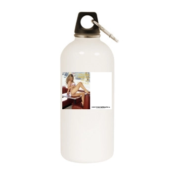 Carmen Electra White Water Bottle With Carabiner