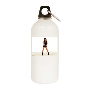 Carmen Electra White Water Bottle With Carabiner