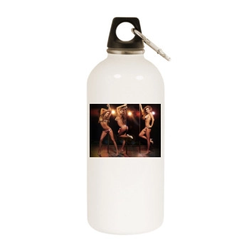 Carmen Electra White Water Bottle With Carabiner