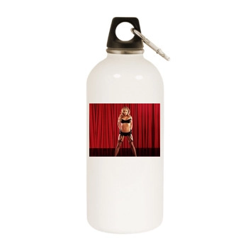 Carmen Electra White Water Bottle With Carabiner