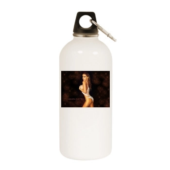 Carmen Electra White Water Bottle With Carabiner