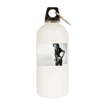 Carmen Electra White Water Bottle With Carabiner