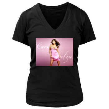 Carmen Electra Women's Deep V-Neck TShirt