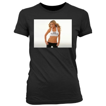 Carmen Electra Women's Junior Cut Crewneck T-Shirt