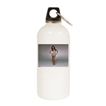 Cassie Ventura White Water Bottle With Carabiner