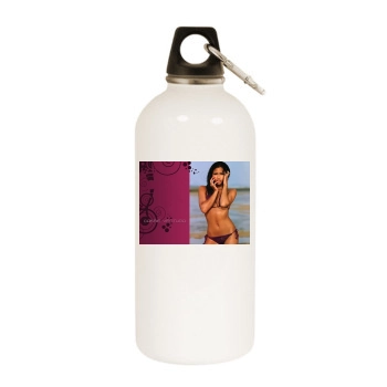 Cassie Ventura White Water Bottle With Carabiner