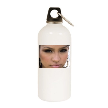 Cassie Ventura White Water Bottle With Carabiner