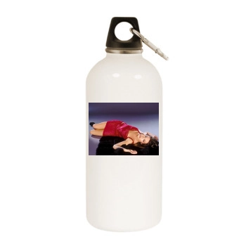 Cat Deeley White Water Bottle With Carabiner