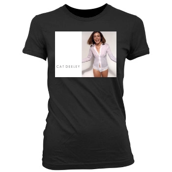 Cat Deeley Women's Junior Cut Crewneck T-Shirt