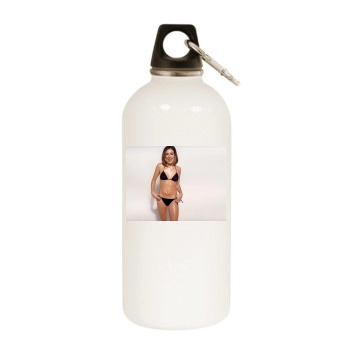 Cat Deeley White Water Bottle With Carabiner