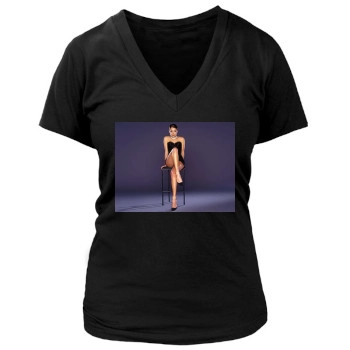 Cat Deeley Women's Deep V-Neck TShirt