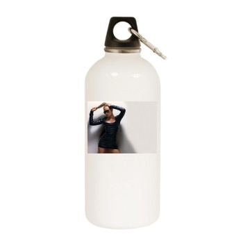 Cat Deeley White Water Bottle With Carabiner