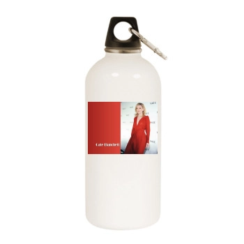 Cate Blanchett White Water Bottle With Carabiner