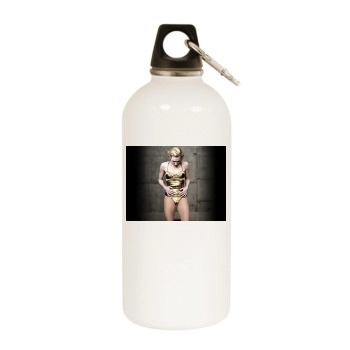 Cate Blanchett White Water Bottle With Carabiner