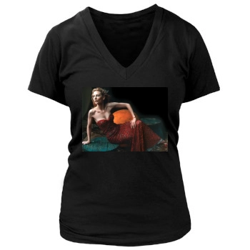 Cate Blanchett Women's Deep V-Neck TShirt