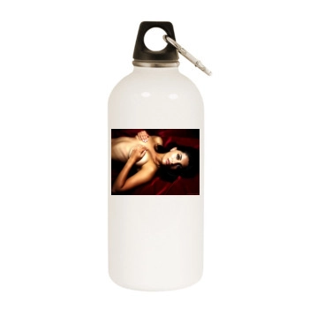 Caterina Murino White Water Bottle With Carabiner