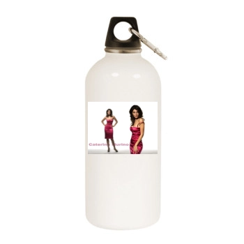 Caterina Murino White Water Bottle With Carabiner