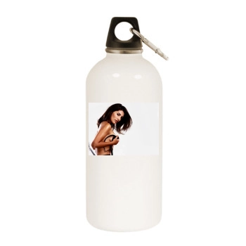 Caterina Murino White Water Bottle With Carabiner