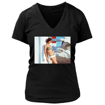 Catherine Bell Women's Deep V-Neck TShirt