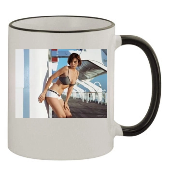 Catherine Bell 11oz Colored Rim & Handle Mug