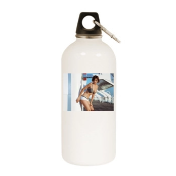 Catherine Bell White Water Bottle With Carabiner