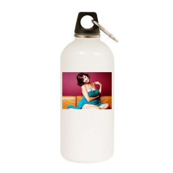 Catherine Bell White Water Bottle With Carabiner