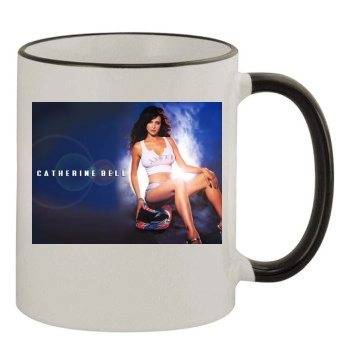 Catherine Bell 11oz Colored Rim & Handle Mug