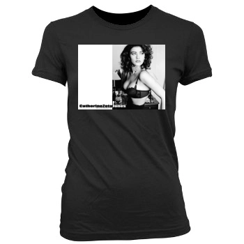 Catherine Zeta-Jones Women's Junior Cut Crewneck T-Shirt