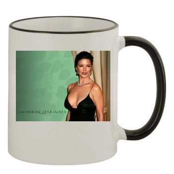 Catherine Zeta-Jones 11oz Colored Rim & Handle Mug