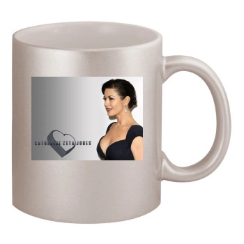 Catherine Zeta-Jones 11oz Metallic Silver Mug