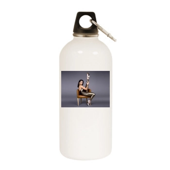 Catherine Zeta-Jones White Water Bottle With Carabiner