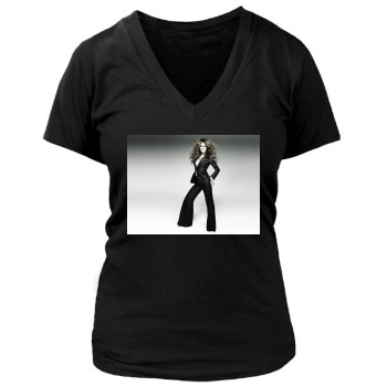 Celine Dion Women's Deep V-Neck TShirt