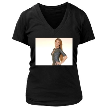 Celine Dion Women's Deep V-Neck TShirt