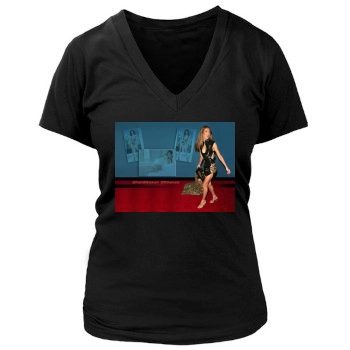 Celine Dion Women's Deep V-Neck TShirt