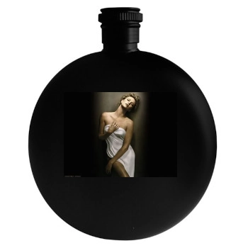 Charlize Theron Round Flask