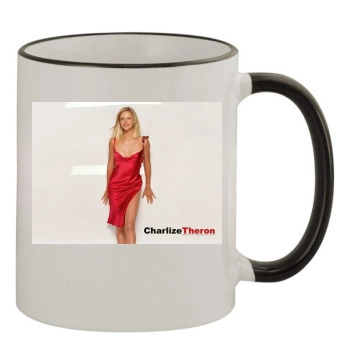 Charlize Theron 11oz Colored Rim & Handle Mug