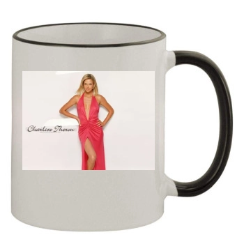 Charlize Theron 11oz Colored Rim & Handle Mug