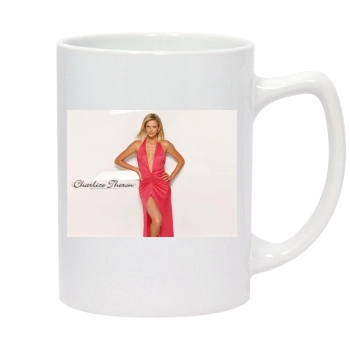 Charlize Theron 14oz White Statesman Mug